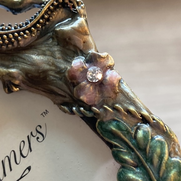 Watch Hill New table frame reptile and flowers Czech crystal - Picture 14 of 16